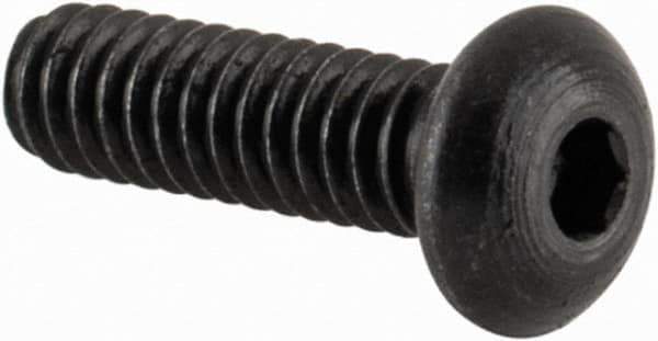 Value Collection - #2-56 UNC Hex Socket Drive, Button Screw - Alloy Steel, Black Oxide Finish, Fully Threaded, 5/16" Length Under Head - Apex Tool & Supply