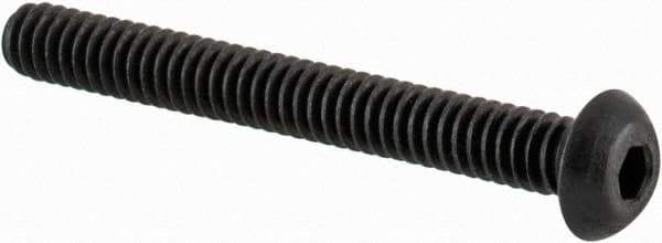 Value Collection - #2-56 UNC Hex Socket Drive, Button Screw - Alloy Steel, Black Oxide Finish, Fully Threaded, 3/4" Length Under Head - Apex Tool & Supply