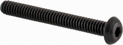 Value Collection - #2-56 UNC Hex Socket Drive, Button Screw - Alloy Steel, Black Oxide Finish, Fully Threaded, 3/4" Length Under Head - Apex Tool & Supply