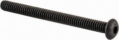 Value Collection - #2-56 UNC Hex Socket Drive, Button Screw - Alloy Steel, Black Oxide Finish, Fully Threaded, 1" Length Under Head - Apex Tool & Supply