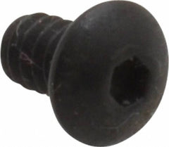 Value Collection - #4-40 UNC Hex Socket Drive, Button Screw - Alloy Steel, Black Oxide Finish, Fully Threaded, 3/16" Length Under Head - Apex Tool & Supply