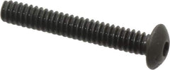 Value Collection - #4-40 UNC Hex Socket Drive, Button Screw - Alloy Steel, Black Oxide Finish, Fully Threaded, 3/4" Length Under Head - Apex Tool & Supply