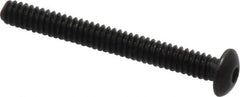 Value Collection - #4-40 UNC Hex Socket Drive, Button Screw - Alloy Steel, Black Oxide Finish, Fully Threaded, 1" Length Under Head - Apex Tool & Supply