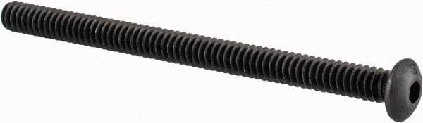 Value Collection - #6-32 UNC Hex Socket Drive, Button Screw - Alloy Steel, Black Oxide Finish, Fully Threaded, 2" Length Under Head - Apex Tool & Supply