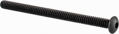 Value Collection - #6-32 UNC Hex Socket Drive, Button Screw - Alloy Steel, Black Oxide Finish, Fully Threaded, 2" Length Under Head - Apex Tool & Supply