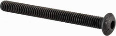 Value Collection - #8-32 UNC Hex Socket Drive, Button Screw - Alloy Steel, Black Oxide Finish, Fully Threaded, 1-3/4" Length Under Head - Apex Tool & Supply