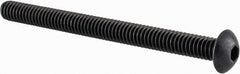Value Collection - #8-32 UNC Hex Socket Drive, Button Screw - Alloy Steel, Black Oxide Finish, Fully Threaded, 2" Length Under Head - Apex Tool & Supply