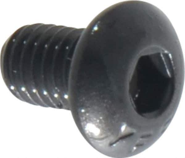 Value Collection - #10-32 UNF Hex Socket Drive, Button Screw - Alloy Steel, Black Oxide Finish, Fully Threaded, 5/16" Length Under Head - Apex Tool & Supply