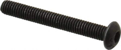 Value Collection - #10-32 UNF Hex Socket Drive, Button Screw - Alloy Steel, Black Oxide Finish, Fully Threaded, 1-1/2" Length Under Head - Apex Tool & Supply