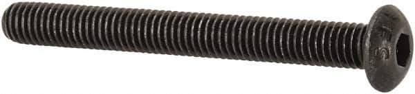 Value Collection - #10-32 UNF Hex Socket Drive, Button Screw - Alloy Steel, Black Oxide Finish, Fully Threaded, 1-3/4" Length Under Head - Apex Tool & Supply