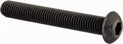 Value Collection - 1/4-28 UNF Hex Socket Drive, Button Screw - Alloy Steel, Black Oxide Finish, Fully Threaded, 1-3/4" Length Under Head - Apex Tool & Supply