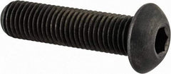Value Collection - 5/16-24 UNF Hex Socket Drive, Button Screw - Alloy Steel, Black Oxide Finish, Fully Threaded, 1-1/4" Length Under Head - Apex Tool & Supply