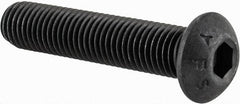 Value Collection - 5/16-24 UNF Hex Socket Drive, Button Screw - Alloy Steel, Black Oxide Finish, Fully Threaded, 1-1/2" Length Under Head - Apex Tool & Supply