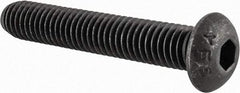Value Collection - 3/8-16 UNC Hex Socket Drive, Button Screw - Alloy Steel, Black Oxide Finish, Fully Threaded, 2-1/4" Length Under Head - Apex Tool & Supply