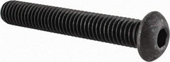 Value Collection - 3/8-16 UNC Hex Socket Drive, Button Screw - Alloy Steel, Black Oxide Finish, Fully Threaded, 2-1/2" Length Under Head - Apex Tool & Supply