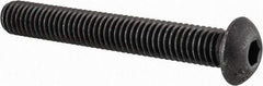 Value Collection - 3/8-16 UNC Hex Socket Drive, Button Screw - Alloy Steel, Black Oxide Finish, Fully Threaded, 2-3/4" Length Under Head - Apex Tool & Supply