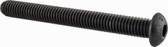 Value Collection - 3/8-16 UNC Hex Socket Drive, Button Screw - Alloy Steel, Black Oxide Finish, Fully Threaded, 3-1/2" Length Under Head - Apex Tool & Supply