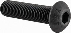 Value Collection - 3/8-24 UNF Hex Socket Drive, Button Screw - Alloy Steel, Black Oxide Finish, Fully Threaded, 1-1/2" Length Under Head - Apex Tool & Supply