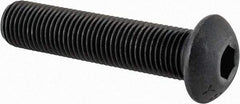 Value Collection - 3/8-24 UNF Hex Socket Drive, Button Screw - Alloy Steel, Black Oxide Finish, Fully Threaded, 1-3/4" Length Under Head - Apex Tool & Supply