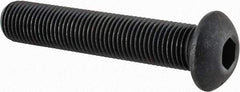 Value Collection - 3/8-24 UNF Hex Socket Drive, Button Screw - Alloy Steel, Black Oxide Finish, Fully Threaded, 2" Length Under Head - Apex Tool & Supply