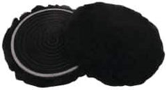 3M - 5-1/4" Diam Lambswool Bonnet Pad - 25/32" Pile, Hook & Loop Attachment - Apex Tool & Supply