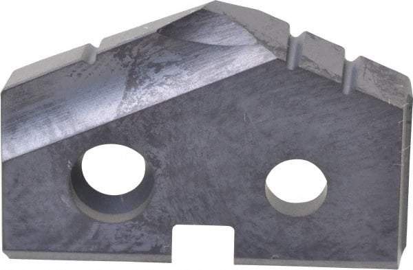 Allied Machine and Engineering - 27/32" Diam x 5/32" Thick, Seat Code 1, 132° Included Angle Spade Drill Insert - TiAlN Coated, Carbide, Grade K20, Series T-A - Apex Tool & Supply
