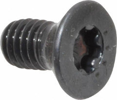 Camcar - #10-32 UNF Torx Plus Drive, 82° Flat Screw - Alloy Steel, Black Oxide Finish, Fully Threaded, 3/8" OAL - Apex Tool & Supply