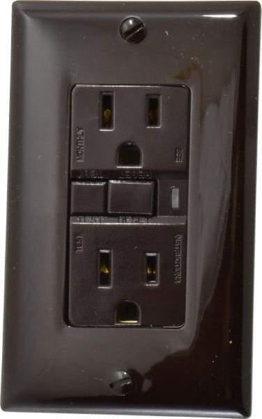 Cooper Wiring Devices - 1 Phase, 5-15R NEMA, 125 VAC, 15 Amp, Self Grounding, GFCI Receptacle - 2 Pole, Back and Side Wiring, Tamper Resistant, Specification Grade - Apex Tool & Supply