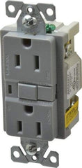 Cooper Wiring Devices - 1 Phase, 5-15R NEMA, 125 VAC, 15 Amp, Self Grounding, GFCI Receptacle - 2 Pole, Back and Side Wiring, Tamper Resistant, Specification Grade - Apex Tool & Supply