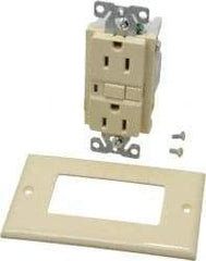 Cooper Wiring Devices - 1 Phase, 5-15R NEMA, 125 VAC, 15 Amp, Self Grounding, GFCI Receptacle - 2 Pole, Back and Side Wiring, Tamper Resistant, Specification Grade - Apex Tool & Supply