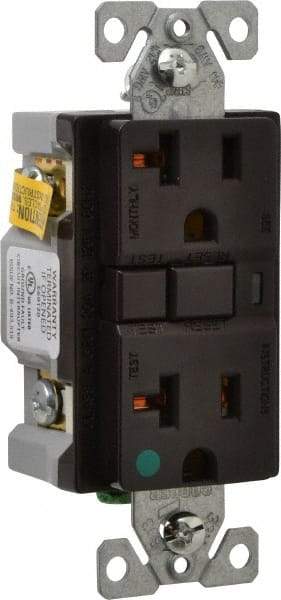 Cooper Wiring Devices - 1 Phase, 5-20R NEMA, 125 VAC, 20 Amp, Self Grounding, GFCI Receptacle - 2 Pole, Back and Side Wiring, Tamper Resistant, Hospital Grade - Apex Tool & Supply