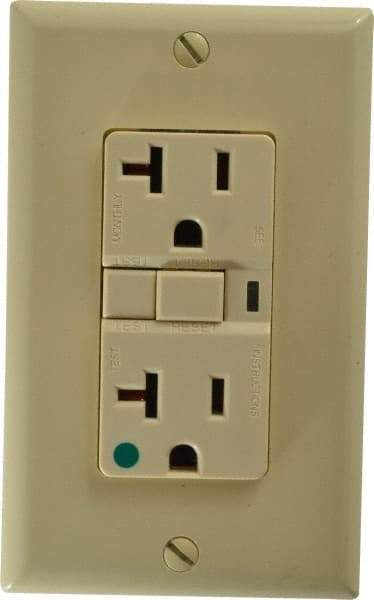 Cooper Wiring Devices - 1 Phase, 5-20R NEMA, 125 VAC, 20 Amp, Self Grounding, GFCI Receptacle - 2 Pole, Back and Side Wiring, Tamper Resistant, Hospital Grade - Apex Tool & Supply