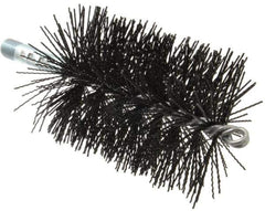Schaefer Brush - 5" Brush Length, 3-1/2" Diam, Nylon Single Stem, Single Spiral Tube Brush - 7-1/4" Long, Nylon, 1/4" NPSM Male Connection - Apex Tool & Supply