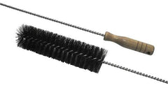Schaefer Brush - 2-1/8" Diam, 7" Bristle Length, Boiler & Furnace Fiber Brush - Standard Wood Handle, 48" OAL - Apex Tool & Supply