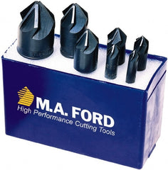 M.A. Ford - 7 Piece, 1/4 to 1" Head Diam, 120° Included Angle, Single End Countersink Set - Apex Tool & Supply