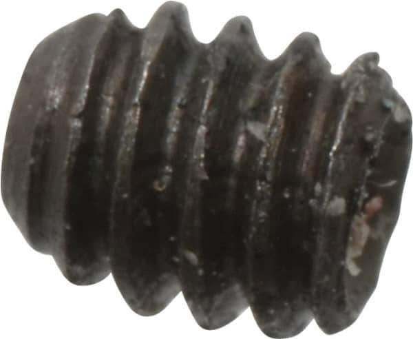 Made in USA - #2-56 UNC, 3/32" Length Under Head, Cup Point Set Screw - Grade 8 Alloy Steel, 0.035" Key - Apex Tool & Supply