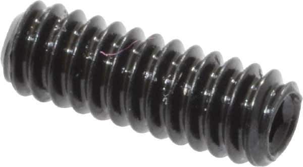 Made in USA - #2-56 UNC, 1/4" Length Under Head, Cup Point Set Screw - Grade 8 Alloy Steel, 0.035" Key - Apex Tool & Supply