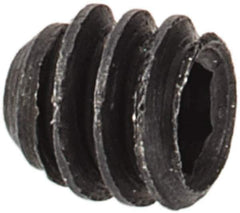 Made in USA - #3-48 UNC, 3/32" Length Under Head, Cup Point Set Screw - Grade 8 Alloy Steel, 0.05" Key - Apex Tool & Supply