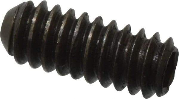 Made in USA - #3-48 UNC, 1/4" Length Under Head, Cup Point Set Screw - Grade 8 Alloy Steel, 0.05" Key - Apex Tool & Supply
