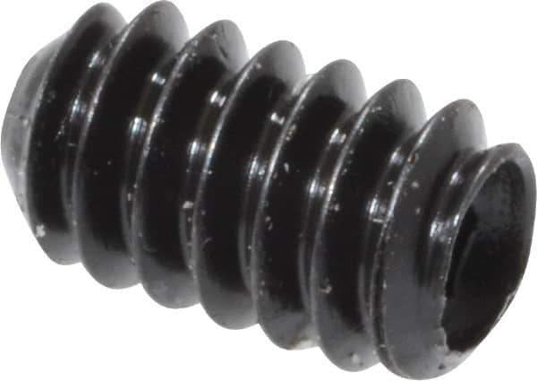 Made in USA - #4-40 UNC, 3/16" Length Under Head, Cup Point Set Screw - Grade 8 Alloy Steel, 0.05" Key - Apex Tool & Supply