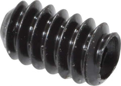 Made in USA - #4-40 UNC, 3/16" Length Under Head, Cup Point Set Screw - Grade 8 Alloy Steel, 0.05" Key - Apex Tool & Supply