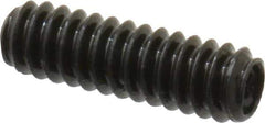 Made in USA - #4-40 UNC, 3/8" Length Under Head, Cup Point Set Screw - Grade 8 Alloy Steel, 0.05" Key - Apex Tool & Supply