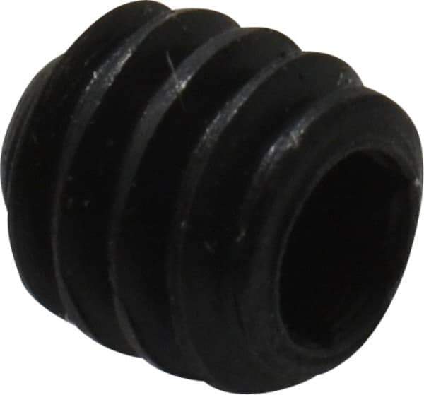 Made in USA - #5-40 UNC, 1/8" Length Under Head, Cup Point Set Screw - Grade 8 Alloy Steel, 1/16" Key - Apex Tool & Supply