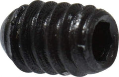 Made in USA - #5-40 UNC, 3/16" Length Under Head, Cup Point Set Screw - Grade 8 Alloy Steel, 1/16" Key - Apex Tool & Supply