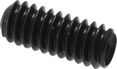 Made in USA - #5-40 UNC, 5/16" Length Under Head, Cup Point Set Screw - Grade 8 Alloy Steel, 1/16" Key - Apex Tool & Supply