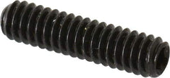 Made in USA - #5-40 UNC, 1/2" Length Under Head, Cup Point Set Screw - Grade 8 Alloy Steel, 1/16" Key - Apex Tool & Supply