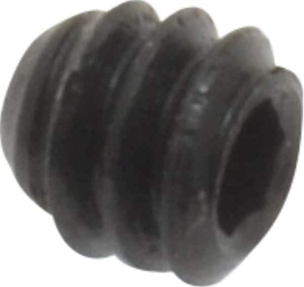 Made in USA - #6-32 UNC, 1/8" Length Under Head, Cup Point Set Screw - Grade 8 Alloy Steel, 1/16" Key - Apex Tool & Supply