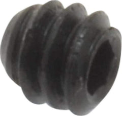Made in USA - #6-32 UNC, 1/8" Length Under Head, Cup Point Set Screw - Grade 8 Alloy Steel, 1/16" Key - Apex Tool & Supply