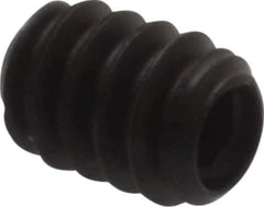 Made in USA - #6-32 UNC, 3/16" Length Under Head, Cup Point Set Screw - Grade 8 Alloy Steel, 1/16" Key - Apex Tool & Supply