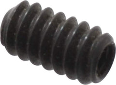 Made in USA - #6-32 UNC, 1/4" Length Under Head, Cup Point Set Screw - Grade 8 Alloy Steel, 1/16" Key - Apex Tool & Supply